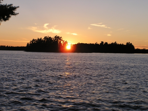 What a beautiful way to finish off the day - relaxing with your evening cup of coffee and admiring the gorgeous colours of a sunset over the lake.  This photo was taken in August on Eagle Lake.