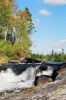 Photo taken of a small set of waterfalls, that flow near Wabaskang Lake.