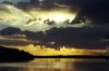 Photo of the sun breaking through a thick cloud on Wabaskang Lake