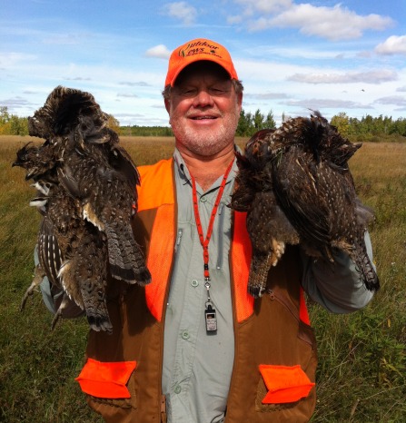 Two nice grouse! Hunting for grouse is fun and the payoff of fresh Canadian bird for dinner makes it that much more worth it.