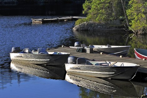 Some boats on the water