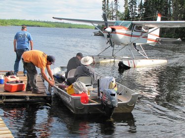 Some fisherman getting ready for a nice day on the lake