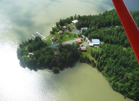 A beautiful aerial view of Indian Point Camp! Just look at the lake and how inviting the camp is. Can you see yourself here?