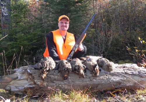 Five good sized grouse! Grouse are abundant in Northwestern Ontario. They make for a fun hunt, and a better meal!